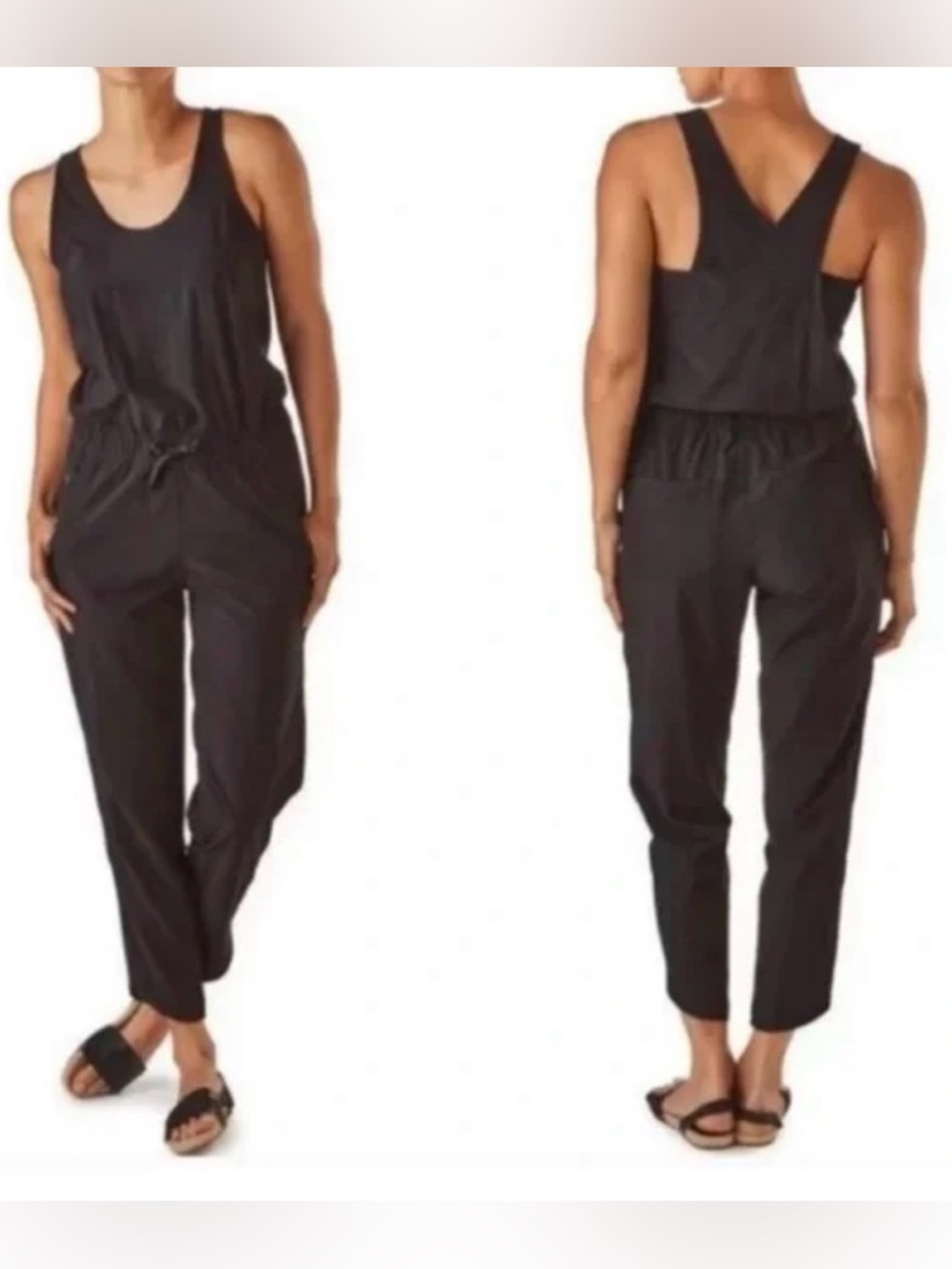 Patagonia Fleetwith Jumpsuit XS Cinch Waist Athleisure Dark Grey - Picture 13 of 14